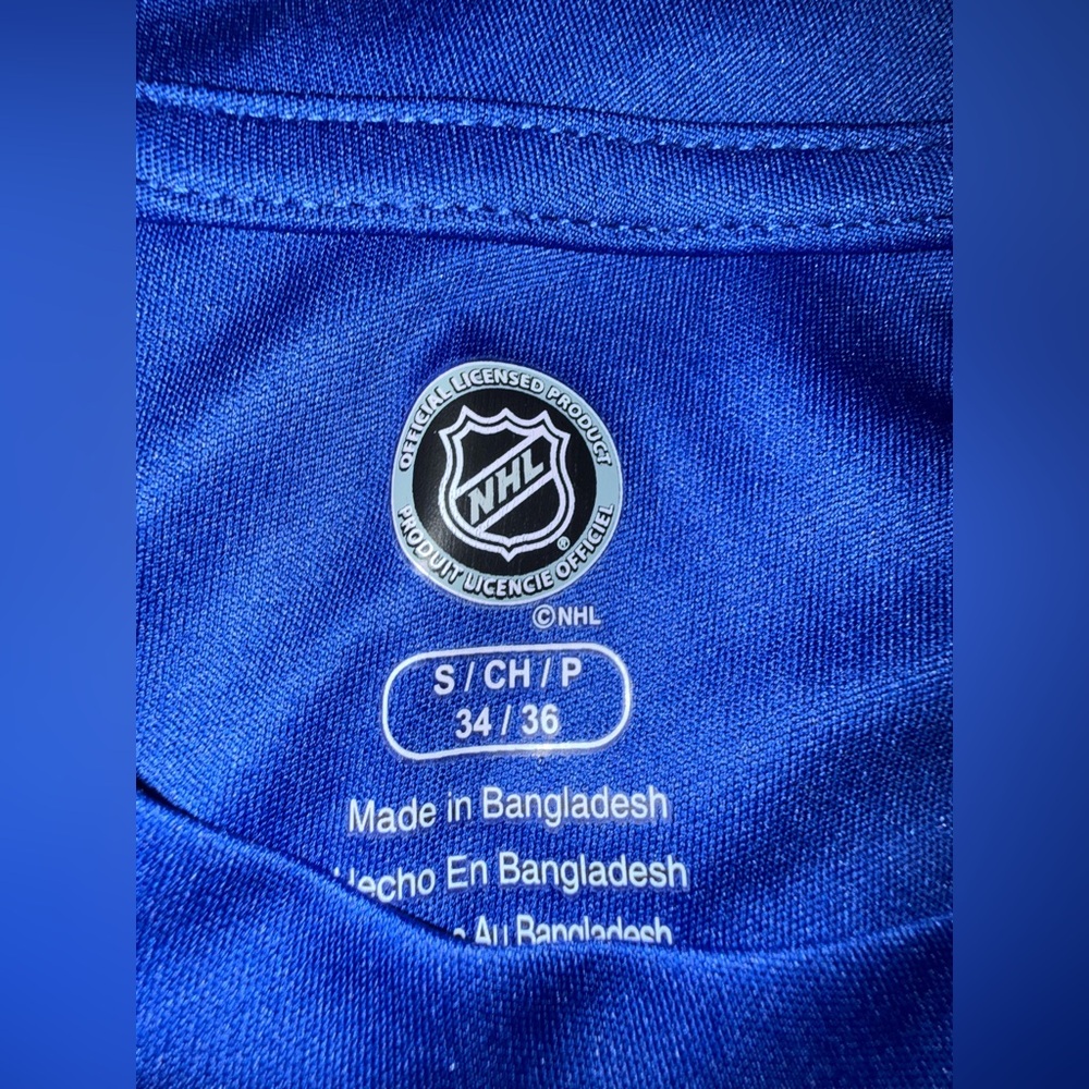 NHL Blue Sports Shirt with Logo - Picture 2 of 2